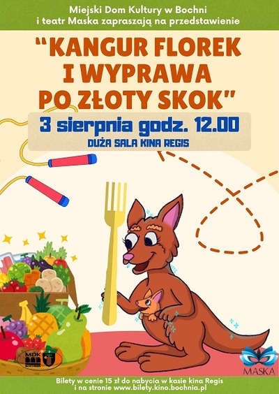 Plakat wydarzenia:  Kangurek Florek i wyprawa po złoty skok 