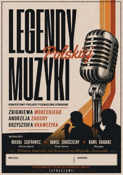 Plakat wydarzenia:  Legendy Polskiej Muzyki /koncert/