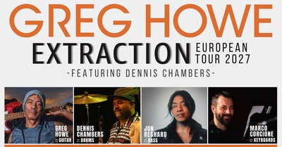 Event poster:  Bochnia Rocks - GREG HOWE EXTRACTION featuring DENNIS CHAMBERS